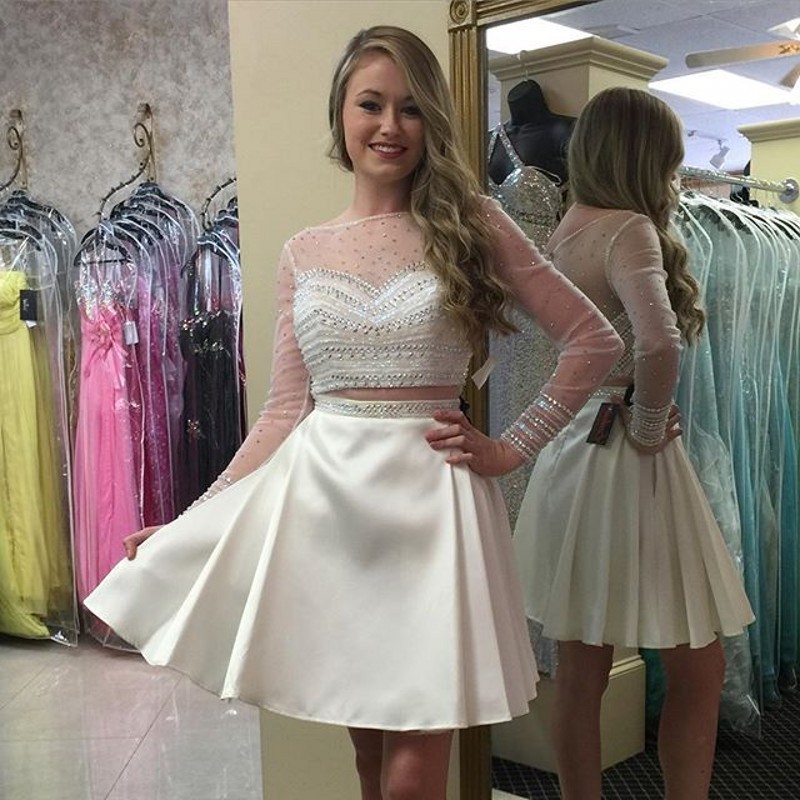 Long Sleeve Sweetheart Dress