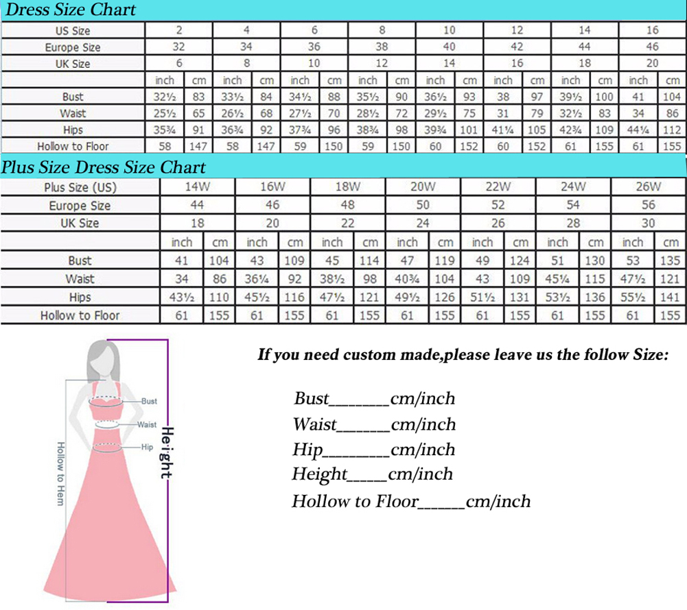 James Prom Size Chart